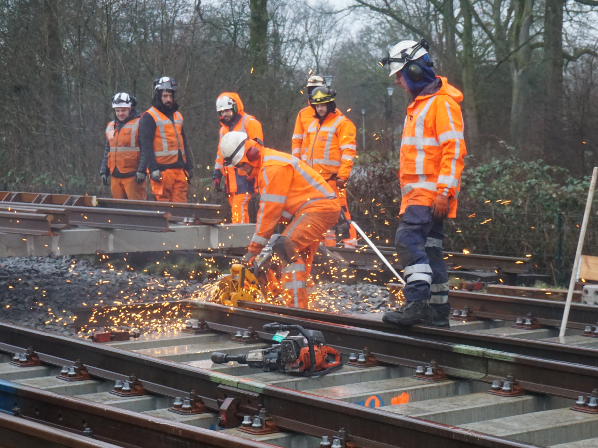 Maatvoering aan het spoor